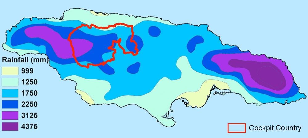 地图牙买加气候