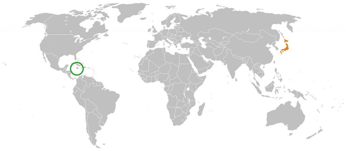 牙买加在世界地图