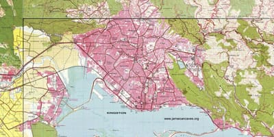 牙买加金斯敦地图