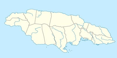 地图牙买加表示河流