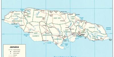 牙买加的街道地图